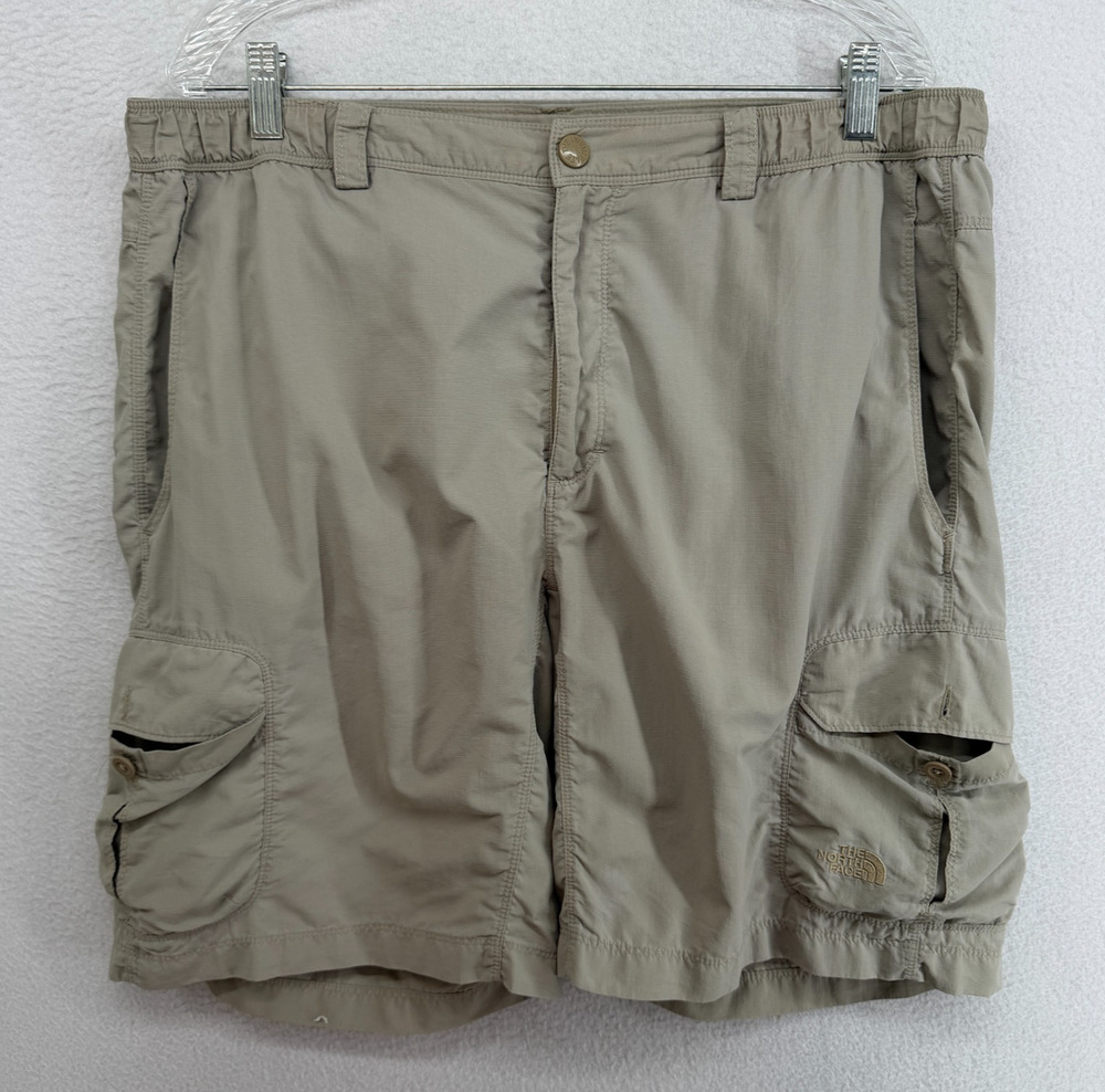 THE NORTH FACE Shorts Mens L Horizon Peak Cargo 10" Ripstop Nylon Hiking Gray